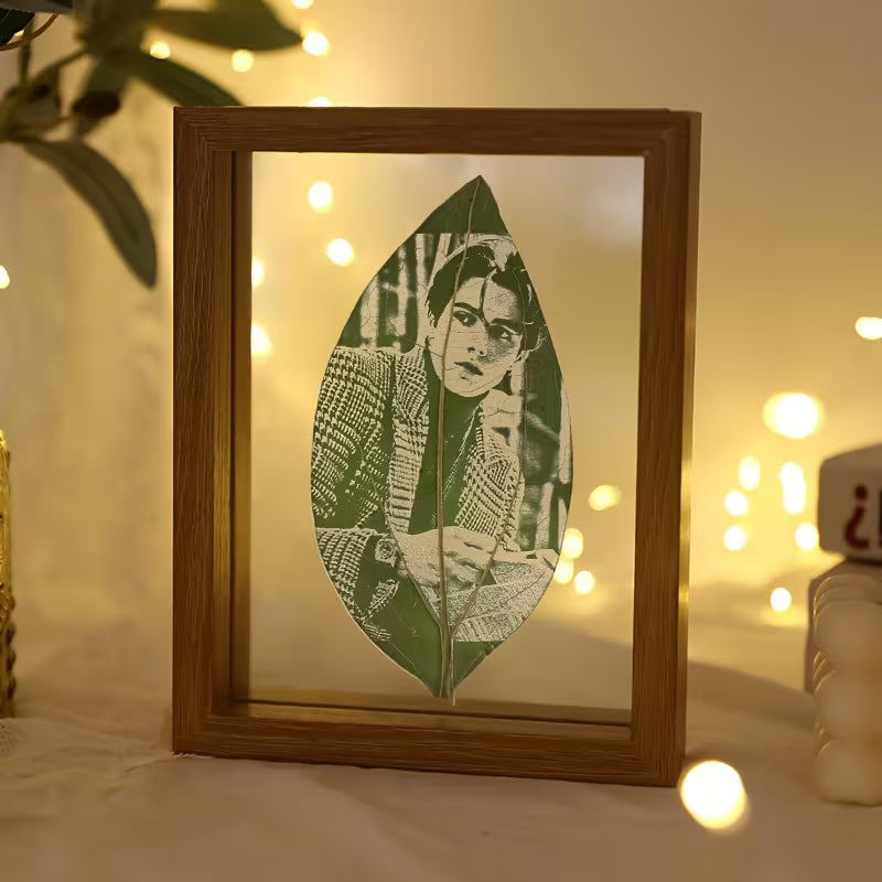 Personalised Leaf Engraved Photo with frame – Perfect Gift for Loved One