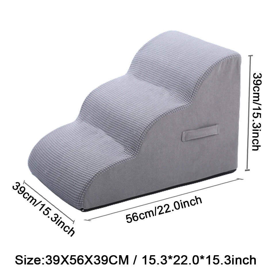 Cat Dog Ladder Pet Dog Ramp 3 Steps Stairs Puppy Stairs Pet Supplies Climbing Ramp Steps for Older Dogs and Pets With Joint Pain