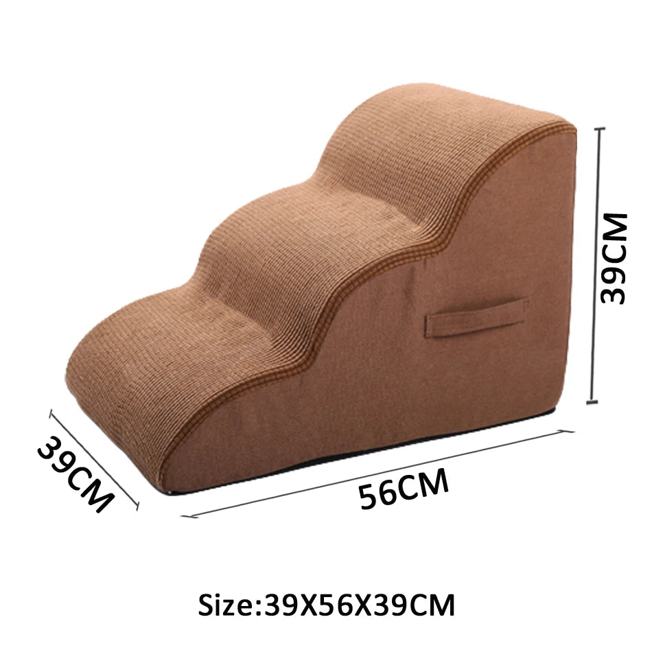 Cat Dog Ladder Pet Dog Ramp 3 Steps Stairs Puppy Stairs Pet Supplies Climbing Ramp Steps for Older Dogs and Pets With Joint Pain